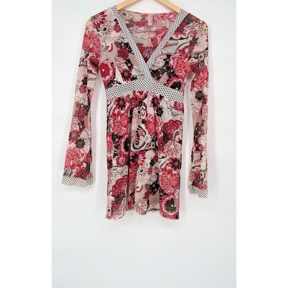 Sweet‎ Pea by Stacy Frati Women’s Sheer Top/Dress – Small – Y2K Eclectic 70s - Picture 2 of 8